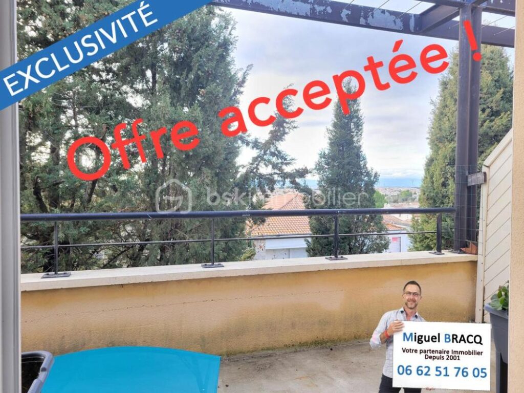 Appartement T2 de 45 m² + 1 terrasse + 1 parking sécurisé, quartier ancienne route de Bédarieux sur Béziers 34500 – 2 pièces – 1 chambre – 44 m²