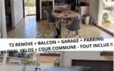 Ensemble Garage et Appartement T2 rénové à 400 m de la mer – 2 pièces – 1 chambre – 29 m²