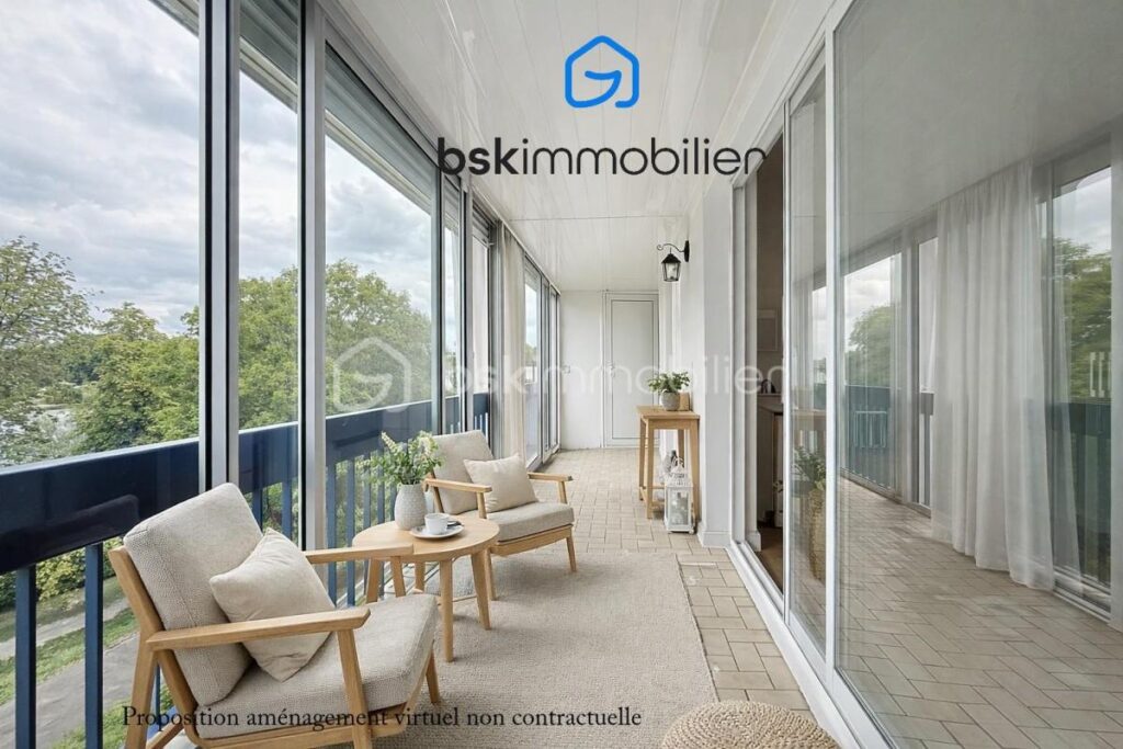 Triel sur Seine – Bel appartement lumineux de 4 pièces avec balcon, vue sur SEINE avec cave et parking privé – 4 pièces – 2 chambres – 80 m²