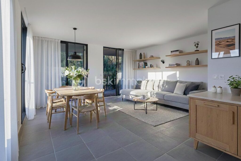 Appartement T3 neuf avec terrasse et vue jardin – Prestations de qualité – Secteur des Pins – 3 pièces – 2 chambres – 62 m²