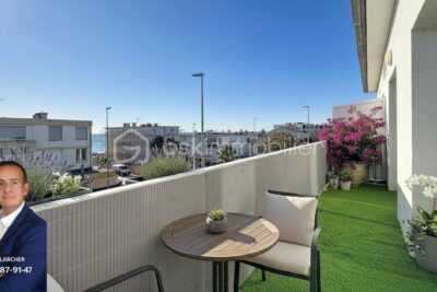 T2 avec terrasse & vue mer, dernier étage – Palavas-les-Flots – 2 pièces – 1 chambre – 37 m²