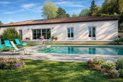 SUPERBE MAISON PLAIN PIED CONTEMPORAINE – 4 CHAMBRES – DOUBLE GARAGE – PISCINE – 5 pièces – 4 chambres – 138 m²