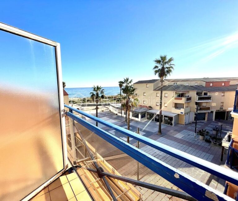 Sainte Marie la Mer, APPARTEMENT T3 de 60 m² TERRASSE VUE MER ! – 3 pièces – 2 chambres – 60 m²