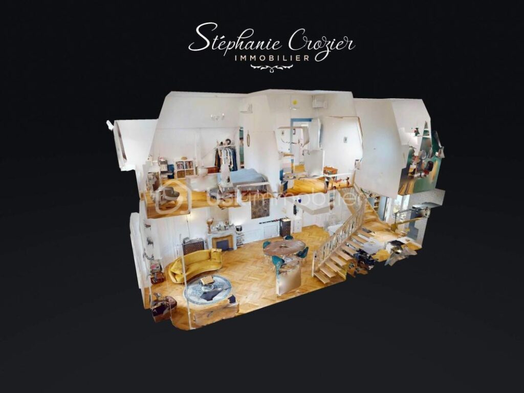 T5 Duplex de prestige avec terrasse, parc classé, Château du XIX – Accès TGV Paris – 5 pièces – 4 chambres – 115 m²