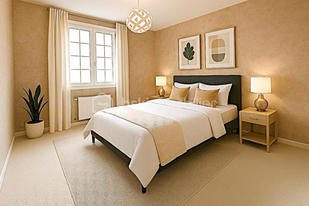 Maison de plain-pied de 80 m² sur sous-sol total sur terrain entièrement constructible et divisible de 1457 m² – 4 pièces – 2 chambres – 80 m²