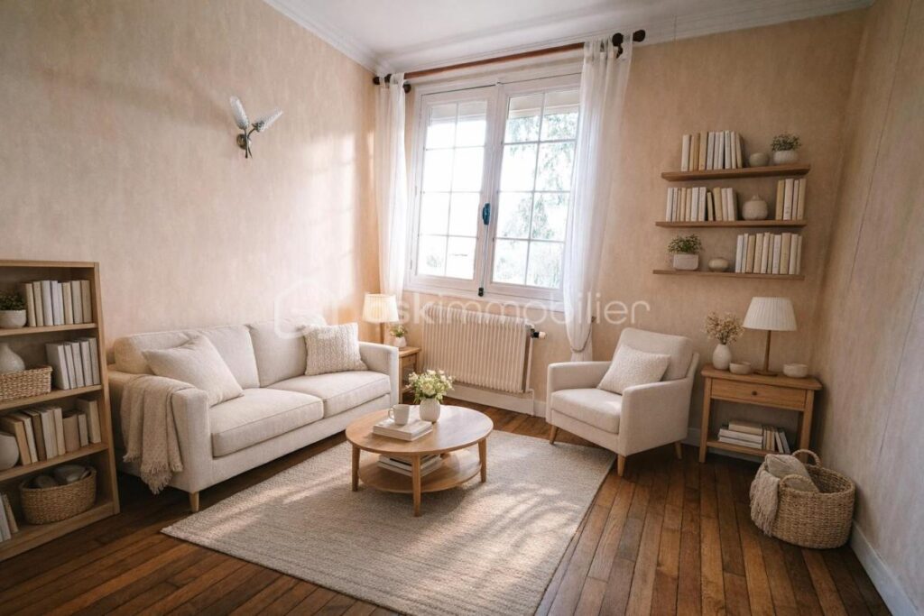 Maison de plain-pied de 80 m² sur sous-sol total sur terrain entièrement constructible et divisible de 1457 m² – 4 pièces – 2 chambres – 80 m²