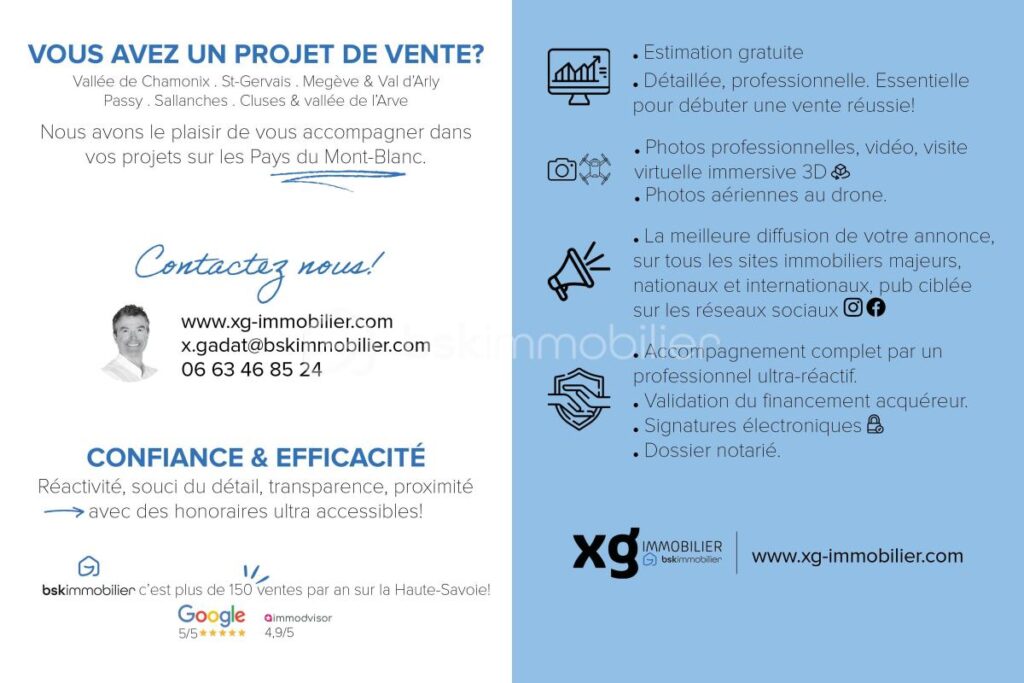 73590 FLUMET – APPARTEMENT T3, 2 CHAMBRES – GRAND BALCON SUD-OUEST VUE MONTAGNE – PROCHE SKI – RÉSIDENCE RÉCENTE – 3 pièces – 2 chambres – 45 m²