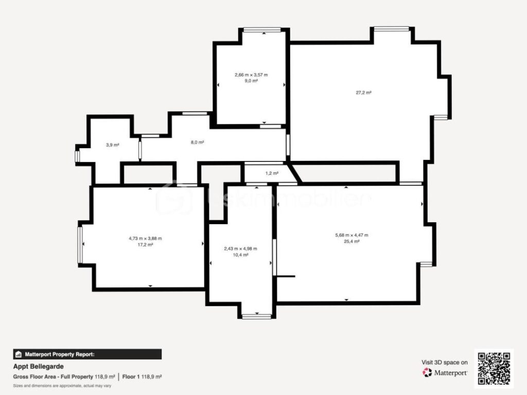 Appartement d’exception dans une tour du XVIIe siècle – Bellegarde – 4 pièces – 2 chambres – 98 m²