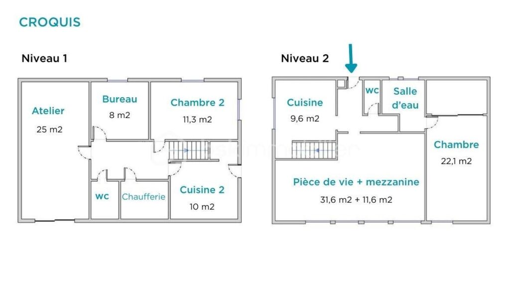 Maison à fort potentiel – Vif (38450) – 4 pièces – 3 chambres – 123 m²