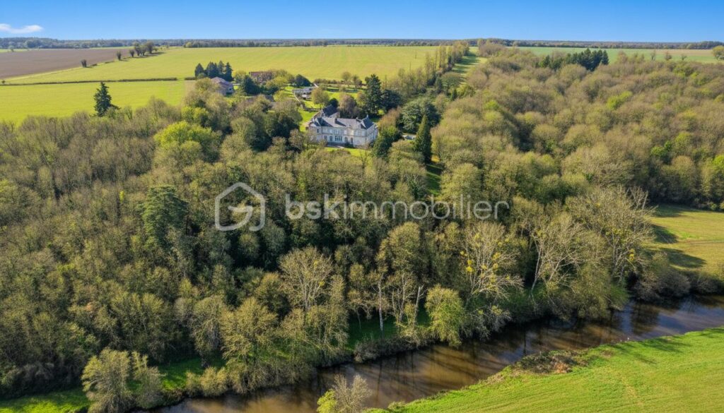 Magnifique Chateau du XIX éme , dépendances, Maison de gardien/gite, parc arboré de 9,5 hectares – 15 pièces – 8 chambres – 632 m²