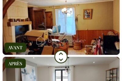 Maison 86 m² – parcelle 944 m² Chambourg-sur-Indre – 4 pièces – 3 chambres – 86 m²