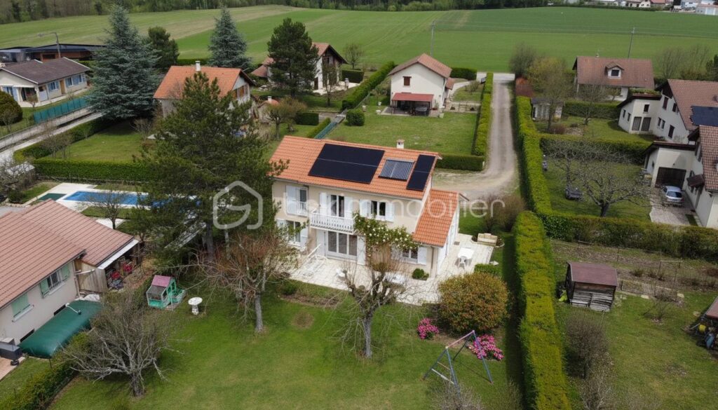 Maison 5 pieces avec terrain de 1500m² à Saint étienne de Crossey – 5 pièces – 4 chambres – 121 m²