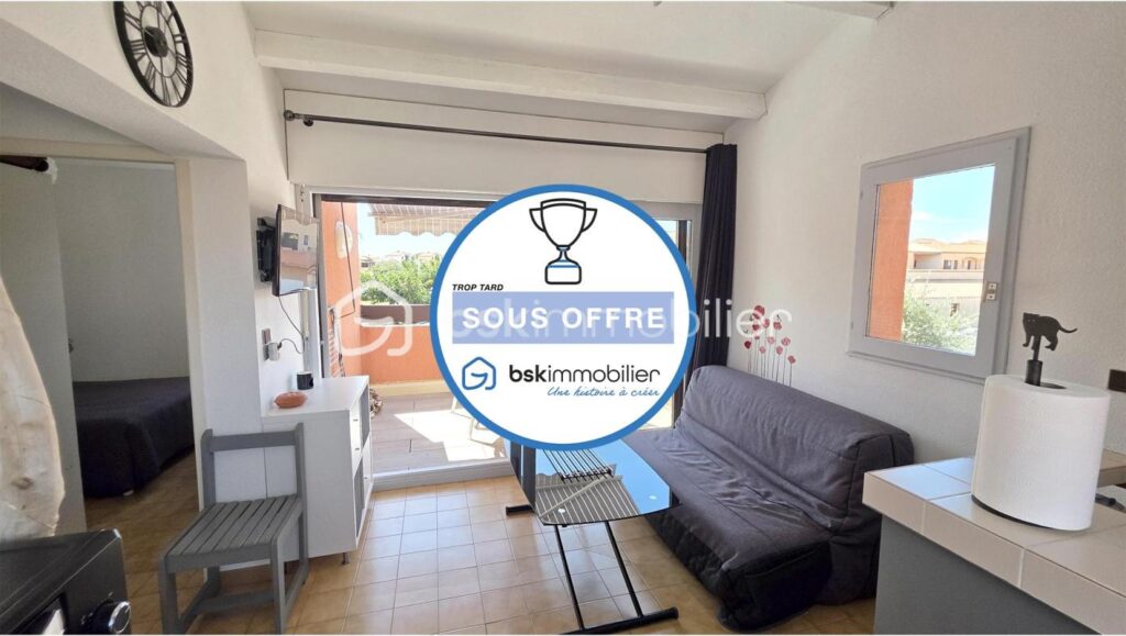 EXCLUSIVITÉ – 2 pièces naturiste vue dégagée à Leucate (11) – 2 pièces – 1 chambre – 25 m²