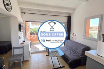 EXCLUSIVITÉ – 2 pièces naturiste vue dégagée à Leucate (11) – 2 pièces – 1 chambre – 25 m²