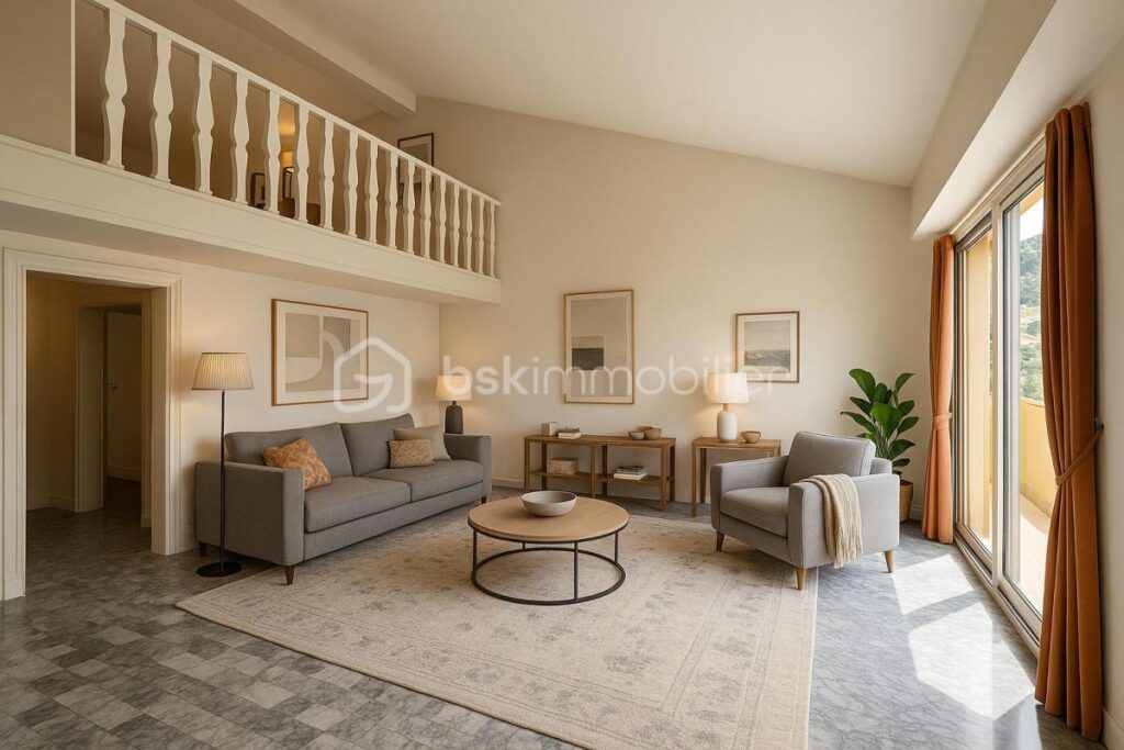 Rare à Menton – Grand duplex lumineux au dernier étage, avec terrasse et vue dégagée – 4 pièces – 3 chambres – 95 m²