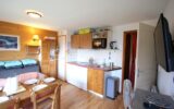 APPARTEMENT T2 SITUÉ NIVEAU 2 COMPRENANT ENTRÉE AVEC COIN MONTAGNE, SÉJOUR AVEC KITCHENETTE, UNE CHAMBRE, SALLE DE BAINS, WC, BALCON ET UN CASIER À SKIS – 2 pièces – 1 chambre – 37 m²