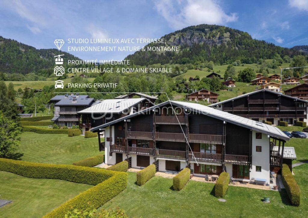 74120 – PRAZ SUR ARLY – STUDIO ORIENTÉ SUD AVEC ALCÔVE NUIT INDÉPENDANTE – 4 COUCHAGES – PROCHE DOMAINE SKIABLE ET CENTRE VILLAGE – 1 pièce – NR chambres – 24 m²