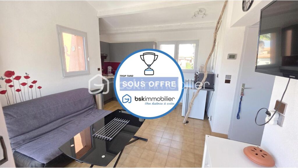 EXCLUSIVITÉ – 2 pièces naturiste vue dégagée à Leucate (11) – 2 pièces – 1 chambre – 25 m²