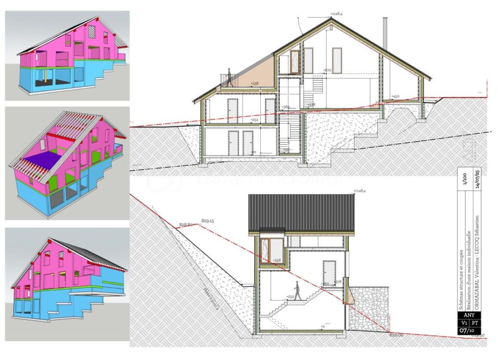 Terrain viabilisé de 793 m² avec permis de construire accepté – NR pièces – NR chambres – 793 m²