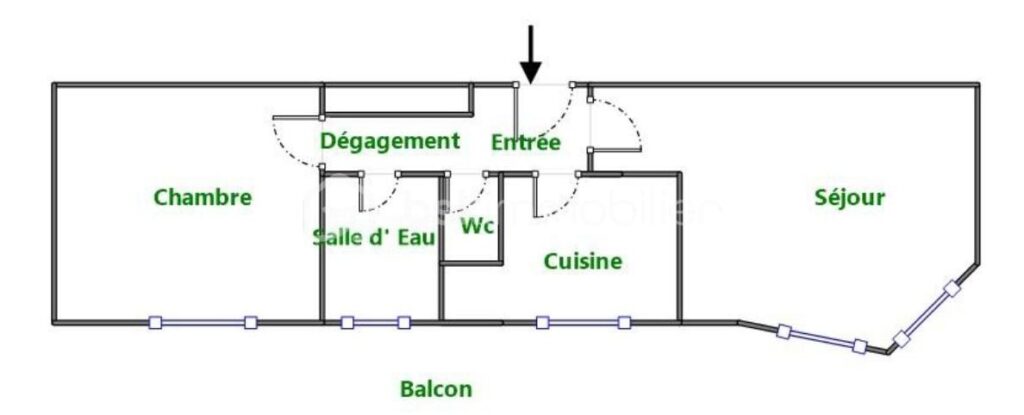 Magnifique F2 47m² deux balcons 11m² plein OUEST cave parking – 2 pièces – 1 chambre – 47 m²