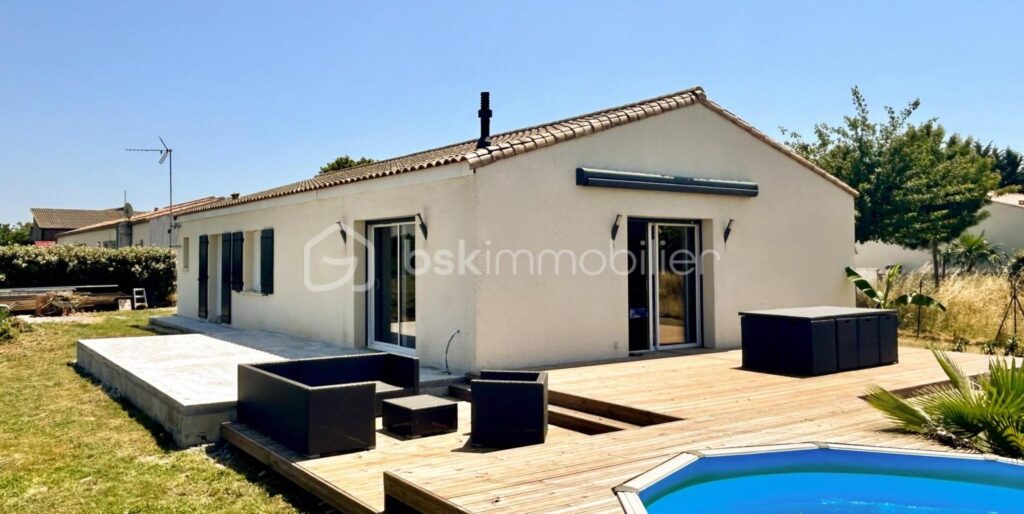 Maison récente 2017 – DPE A/A – Jardin – Piscine – Quartier calme – Pont-l’Abbé-d’Arnoult (17) – 5 pièces – 4 chambres – 115 m²