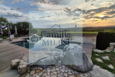 Maison de charme 120 m² – Vue exceptionnelle – Piscine à débordement – Terrain de 3081 m² – 5 pièces – 3 chambres – 120 m²