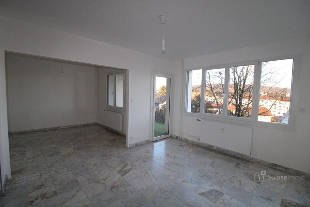 Appartement Besançon 4 pièce(s) d’environ 82m2 avec balcon – 4 pièces – 2 chambres – 81 m²