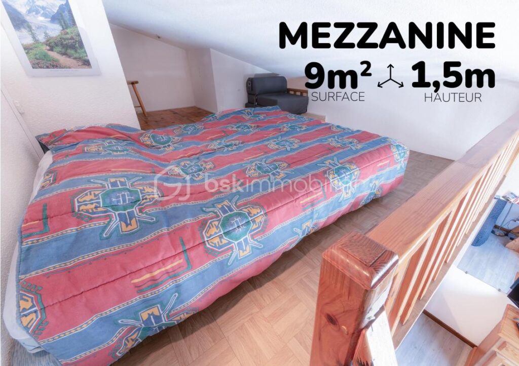 74120 PRAZ-SUR-ARLY – APPARTEMENT 1 CHAMBRE + MEZZANINE – VUE MONTAGNE – PROCHE CENTRE VILLAGE ET PISTES DE SKI – 2 pièces – 2 chambres – 23 m²