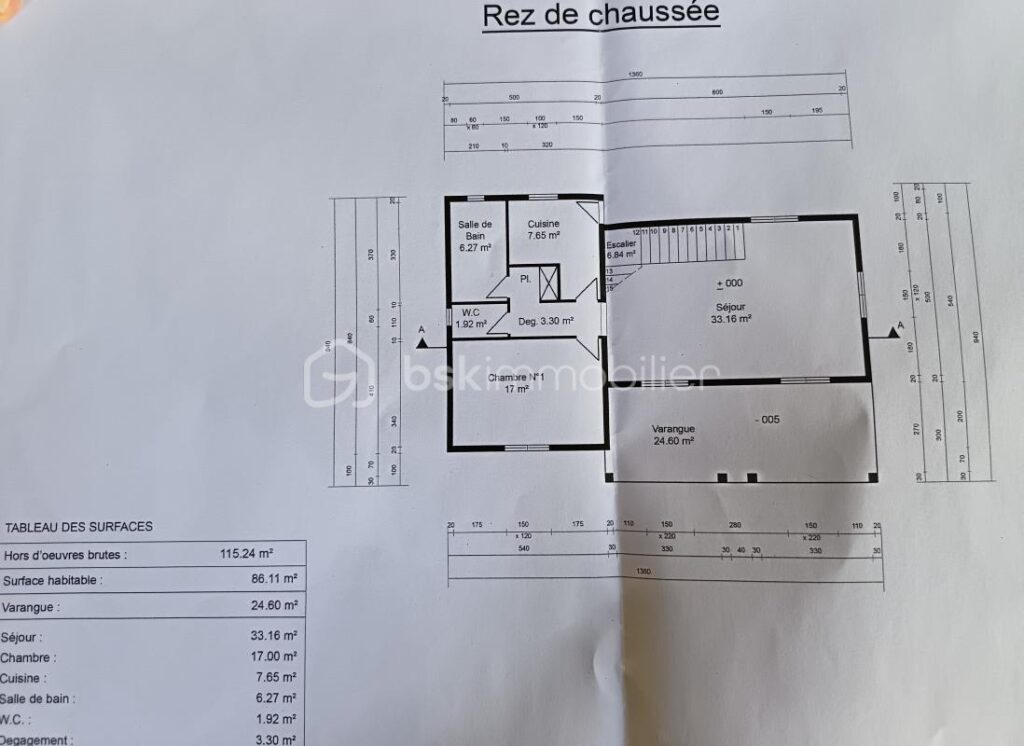Villa F4/5 de 118m² secteur la Bretagne – 5 pièces – 3 chambres – 118 m²