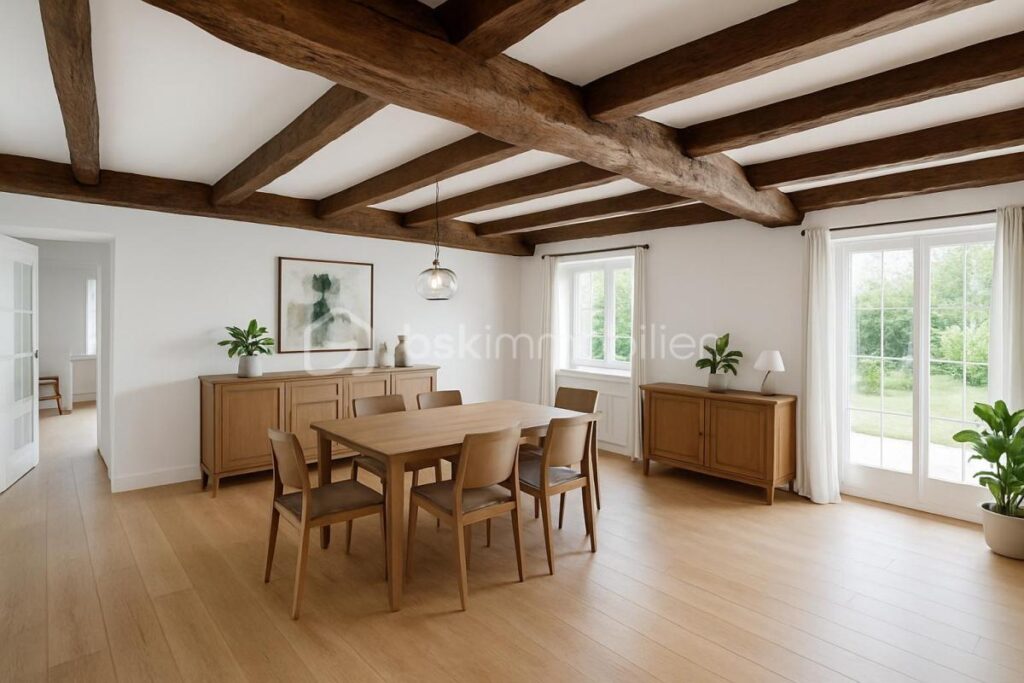 Vue sur la rivière de Crac’h et le Pont de Kerisper – Élégante néo-bretonne de 211 m² sur un terrain clos de 1 850 m² – 8 pièces – 5 chambres – 211 m²