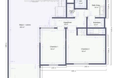 💦 Charmant T3 rénové de 48 m² avec terrasse, vue pinède & piscine, GARAGE 😍 – 3 pièces – 2 chambres – 47 m²