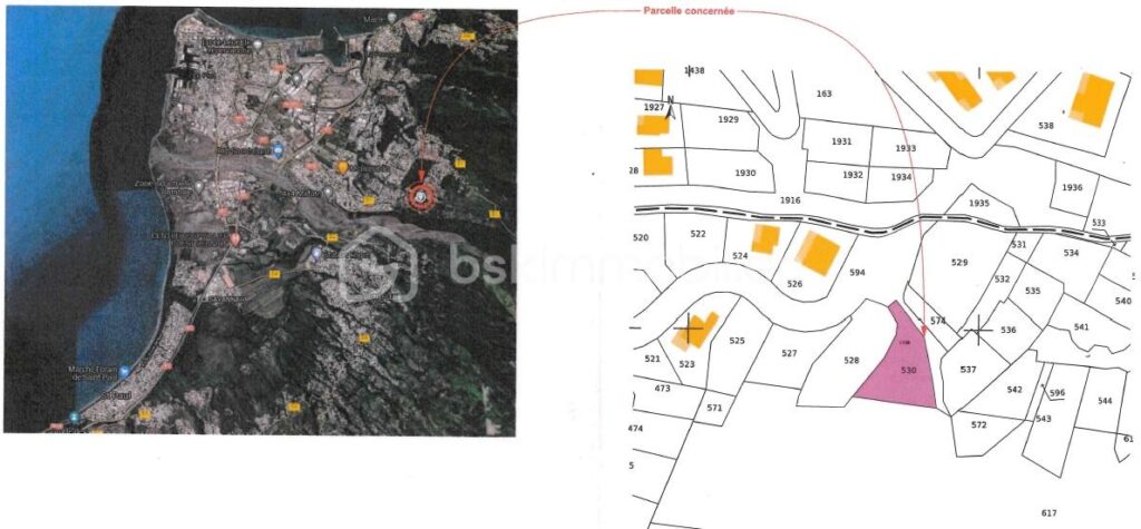 Secteur Pichette – Terrain à bâtir de 508m² avec vue mer – NR pièces – NR chambres – 508 m²