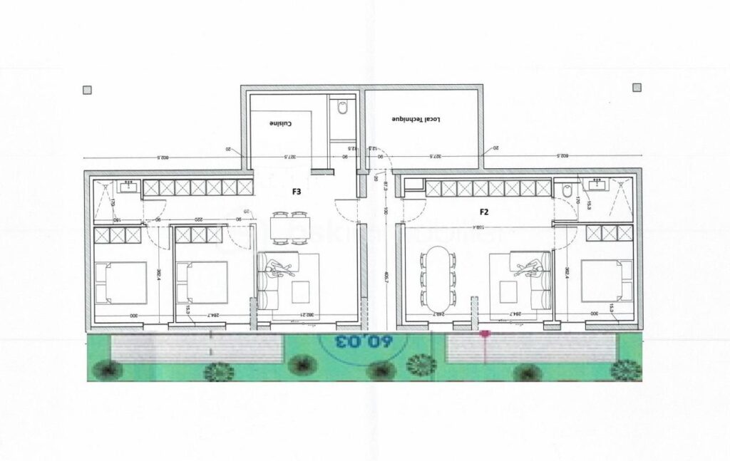 Corse – Rive sud d’Ajaccio à Pietrosella- Résidence ORZIOLO 2. Appartement T3 de 60 m2 + terrasse de 18 m2, situé à 3 km de la mer, proche des commerces ! – 3 pièces – 2 chambres – 60 m²