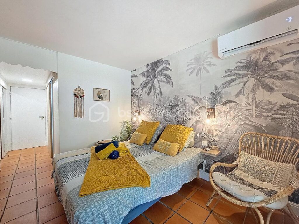 Appartement d’angle vue cocoteraie Anse des Rochers – 1 pièce – 1 chambre – 19 m²