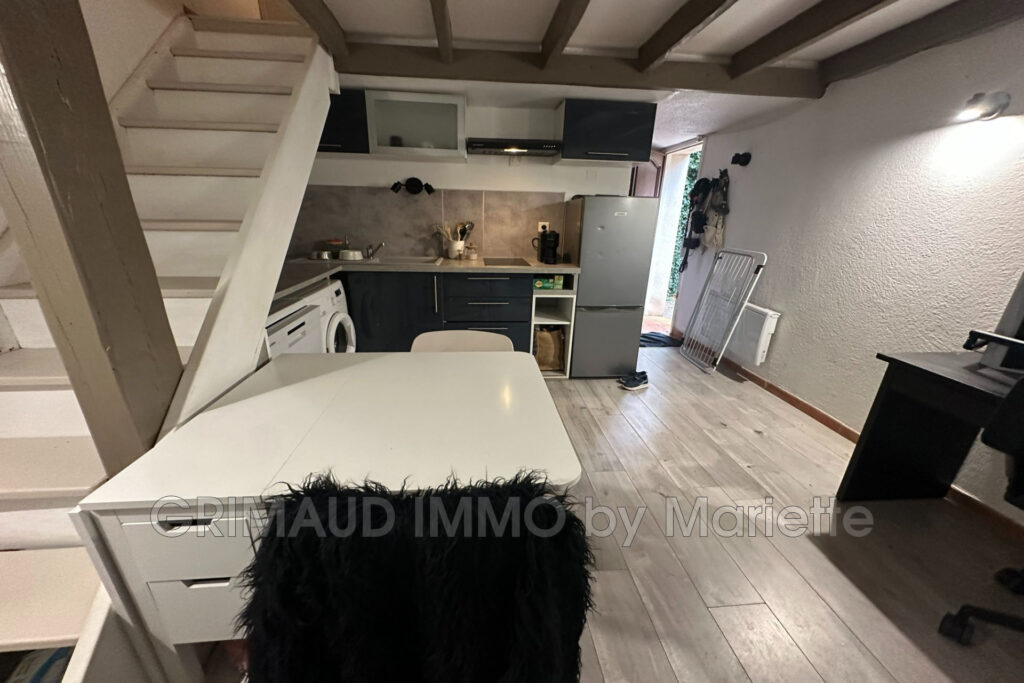 appartement en rez de jardin  – 2 pièces – 1 chambre – 34.34 m²