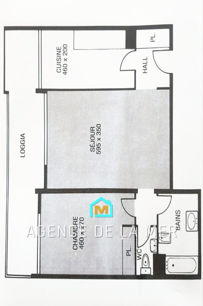 vente appartement 2 Pièce(s) – 2 pièces – 1 chambre – 52.00 m²
