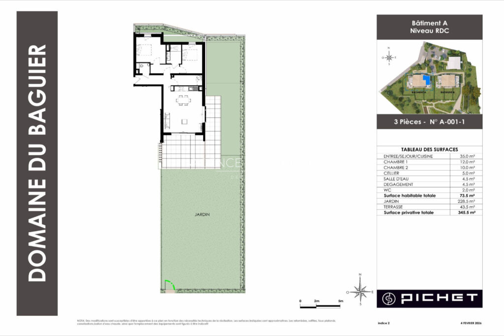 vente appartement 3 Pièce(s) – 3 pièces – 2 chambres – 73.50 m²