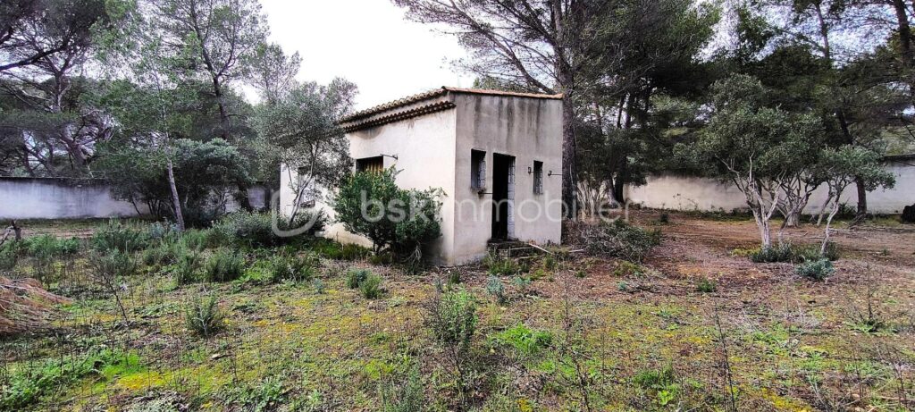 Magnifique maison sur une grande parcelle avec une dépendance et un garage , au bord de la plage de l’étang de Berre , sur Saint-Chamas – 4 pièces – 3 chambres – 127 m²