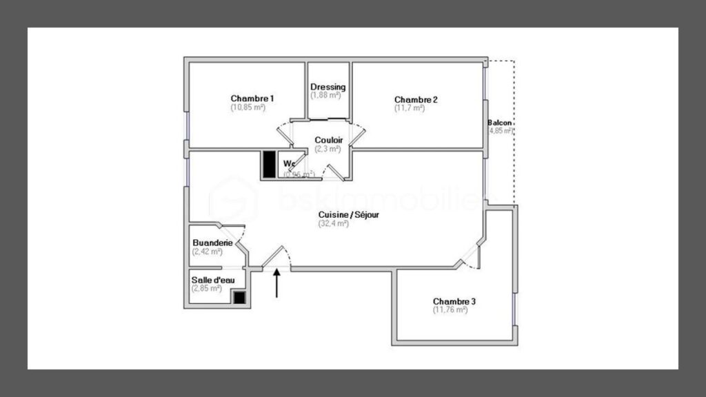 🏠 T4 de 77 m² rénové – Balcon plein Sud – Rueil Mont-Valérien – 4 pièces – 3 chambres – 77 m²