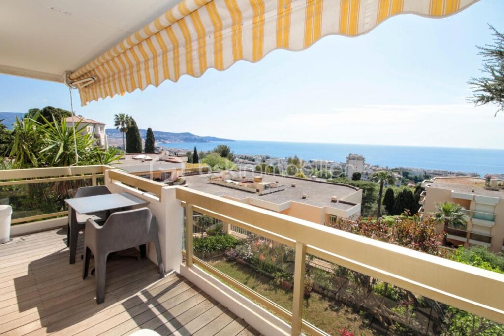 APPARTEMENT 2 PIECES DE STANDING AVEC VUE MER PANORAMIQUE ET TERRASSE SUD AU CALME NICE FABRON – 2 pièces – 1 chambre – 56 m²