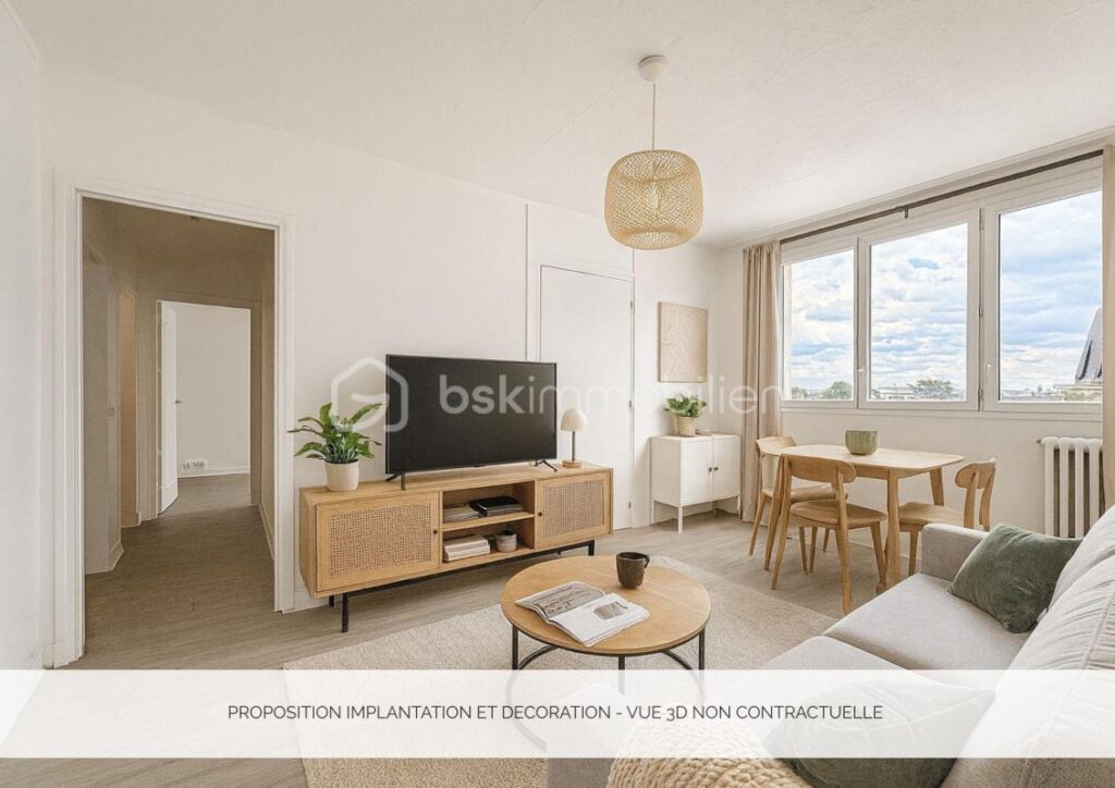 3 PIÈCES LUMINEUX AU CŒUR DU BLANC-MESNIL – Idéal premier achat ou investissement locatif – 3 pièces – 2 chambres – 48 m²