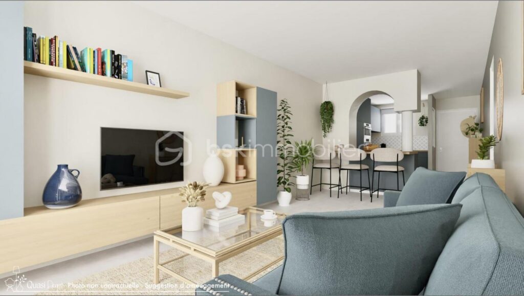Appartement 3 pièces lumineux – 3 pièces – 2 chambres – 62 m²