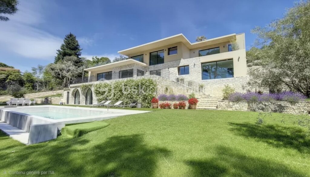 Mougins / Cannes – Vue mer exceptionnelle – 10 pièces – 5 chambres – 370 m²