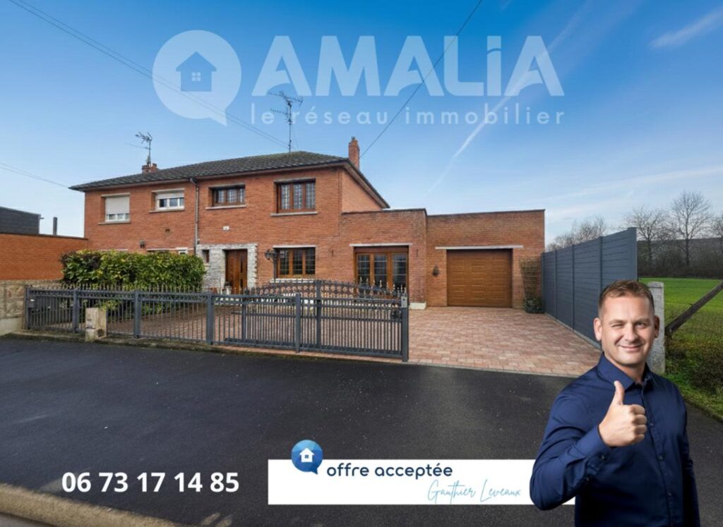 Maison semi-individuelle 103m² avec véranda, garage et jardin clos – 6 pièces – 3 chambres – 103 m²