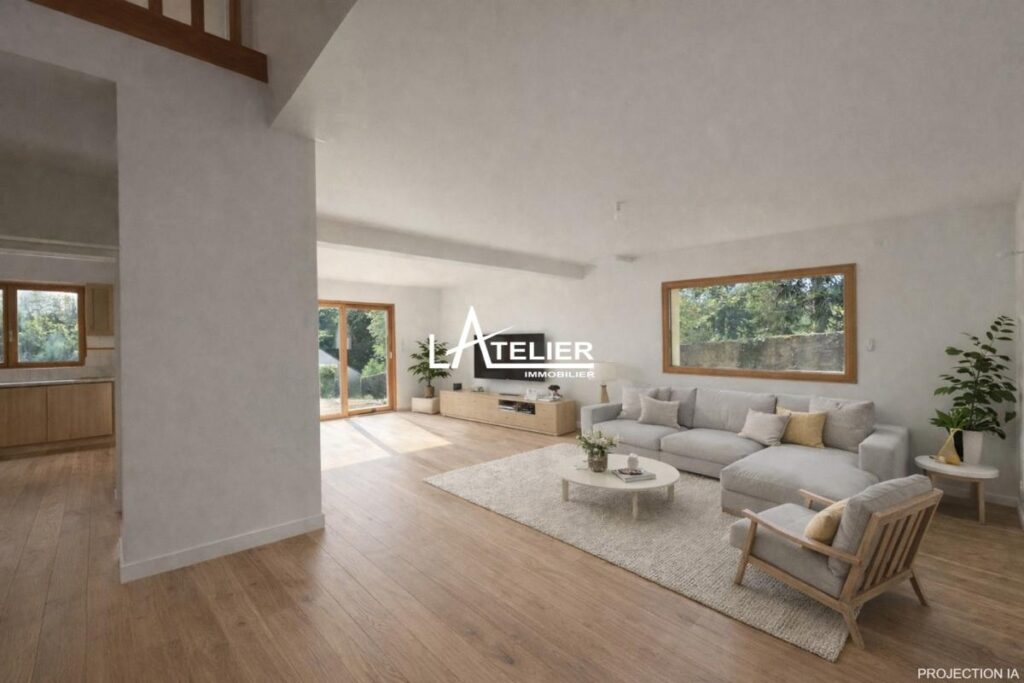 Maison de bourg avec garage indépendant et vie de plain-pied – 5 pièces – 4 chambres – 131 m²