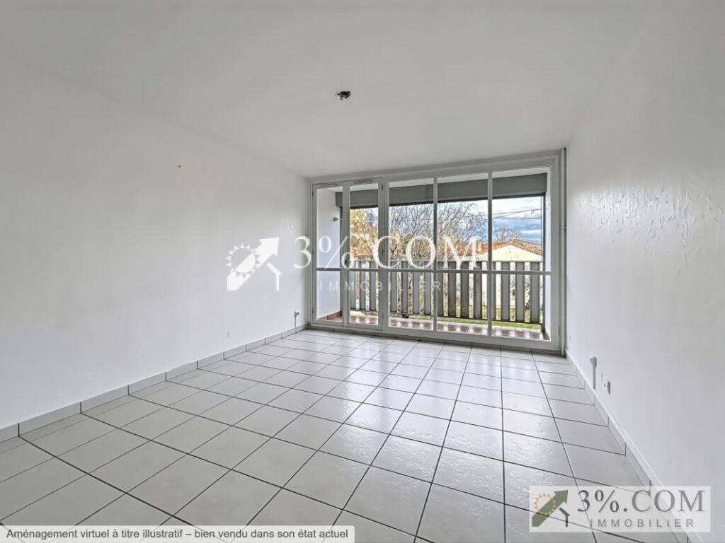 Appartement T3 avec balcon , cave et garage – 3 pièces – 2 chambres – 65 m²