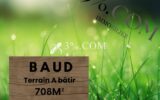 BAUD , Terrain à batîr Hors Lotissement – NR pièces – NR chambres – 708 m²