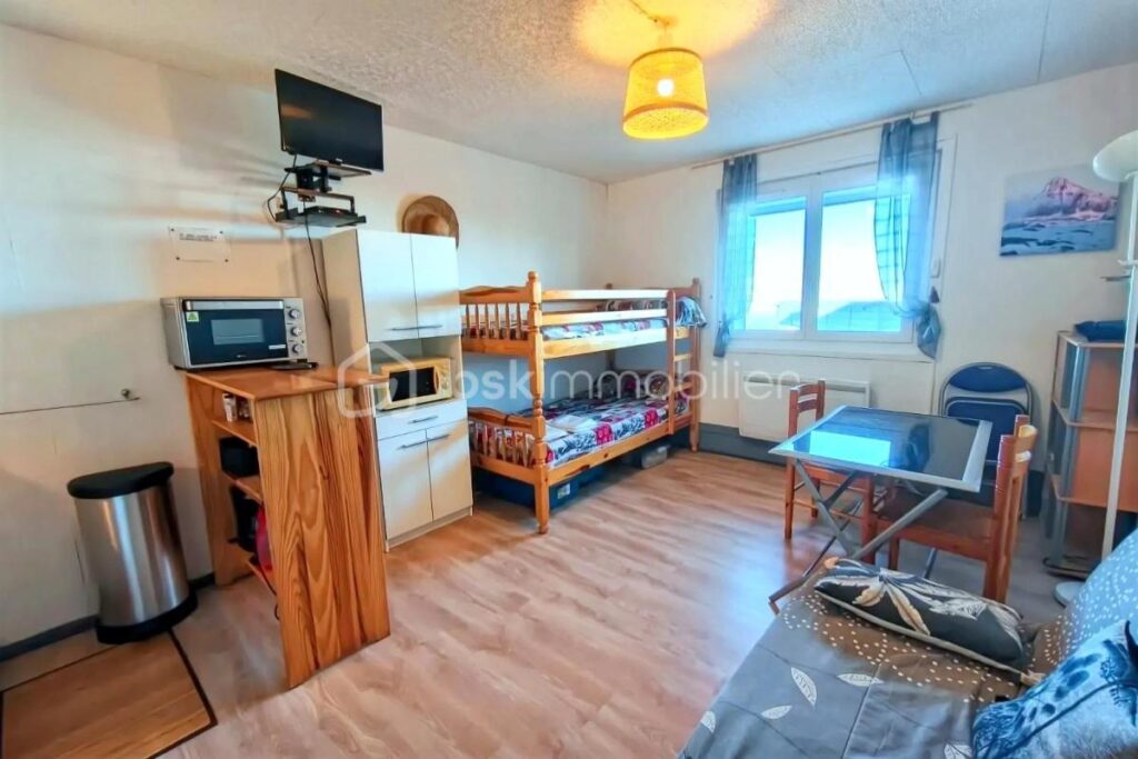 Studio entièrement meublé au pied des pistes – 1 pièce – 1 chambre – 27 m²
