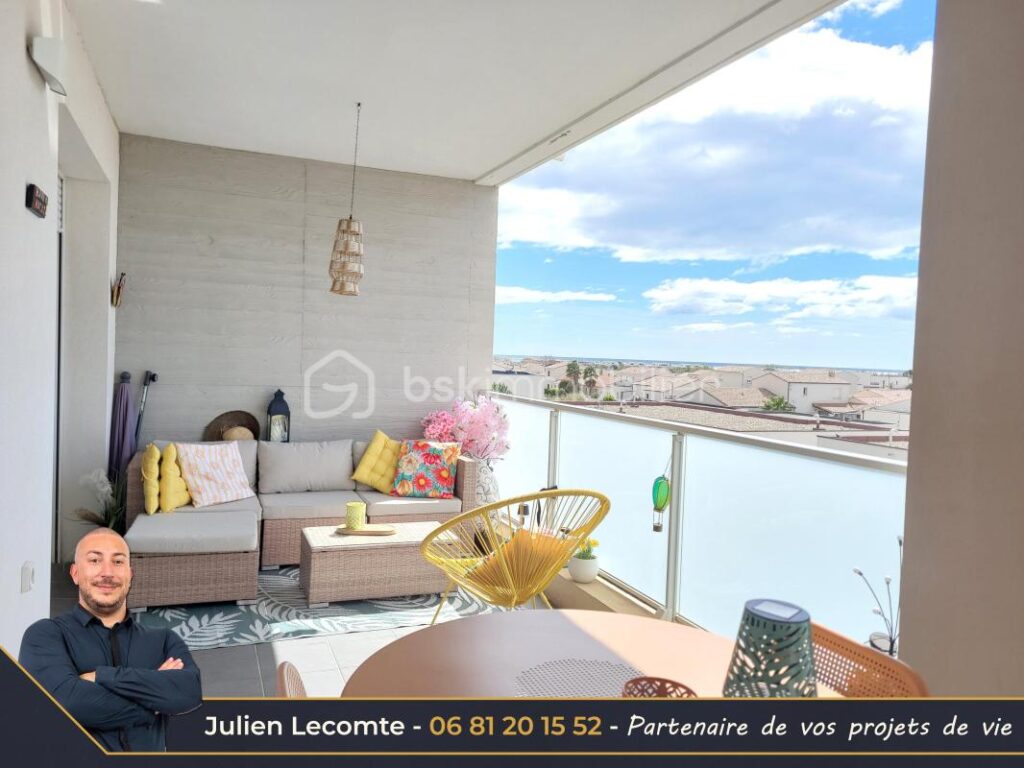 Appartement 37m² vue mer à Sérignan – 2 pièces – 1 chambre – 36 m²