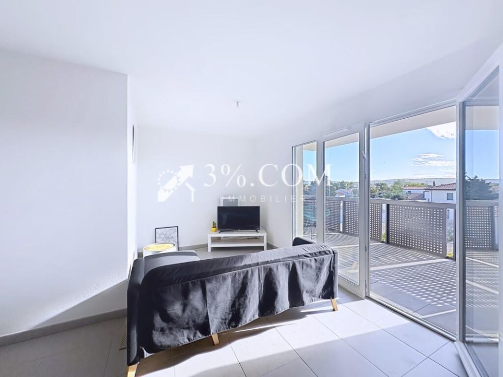 Appartement T2 moderne de 48 m2 avec terrasse et vue dégagée – 2 pièces – 1 chambre – 48 m²